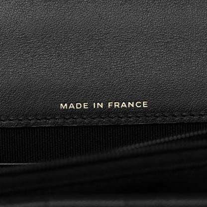 Chanel Shiny Caviar Quilted Flap Charm Wallet On Chain WOC Black 8 of 13
