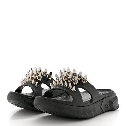 Givenchy Calfskin Rubber Marshmallow Studs Strap Sandals 37 Black 3 of 8