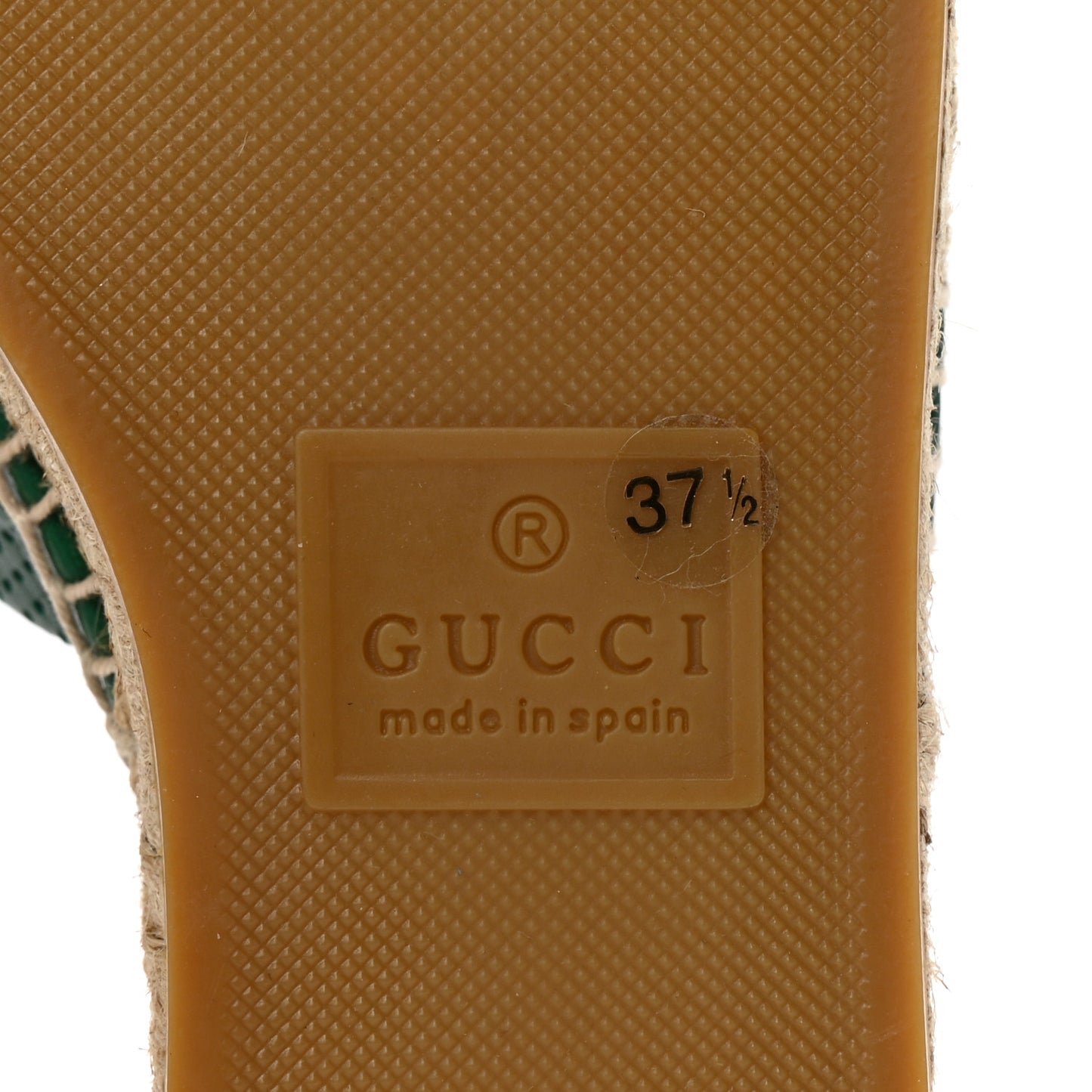 Malaga Kid Perforated Criss Cross Espadrille Slide Sandals 37.5 Emerald Hibiscus Red