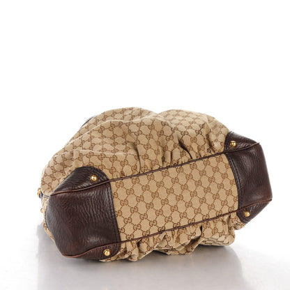 Gucci Monogram Large Jockey Hobo Dark Brown 4 of 7