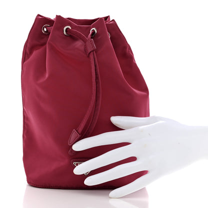 Prada Saffiano Tessuto Nylon Vela Bucket Wristlet 2 of 10
