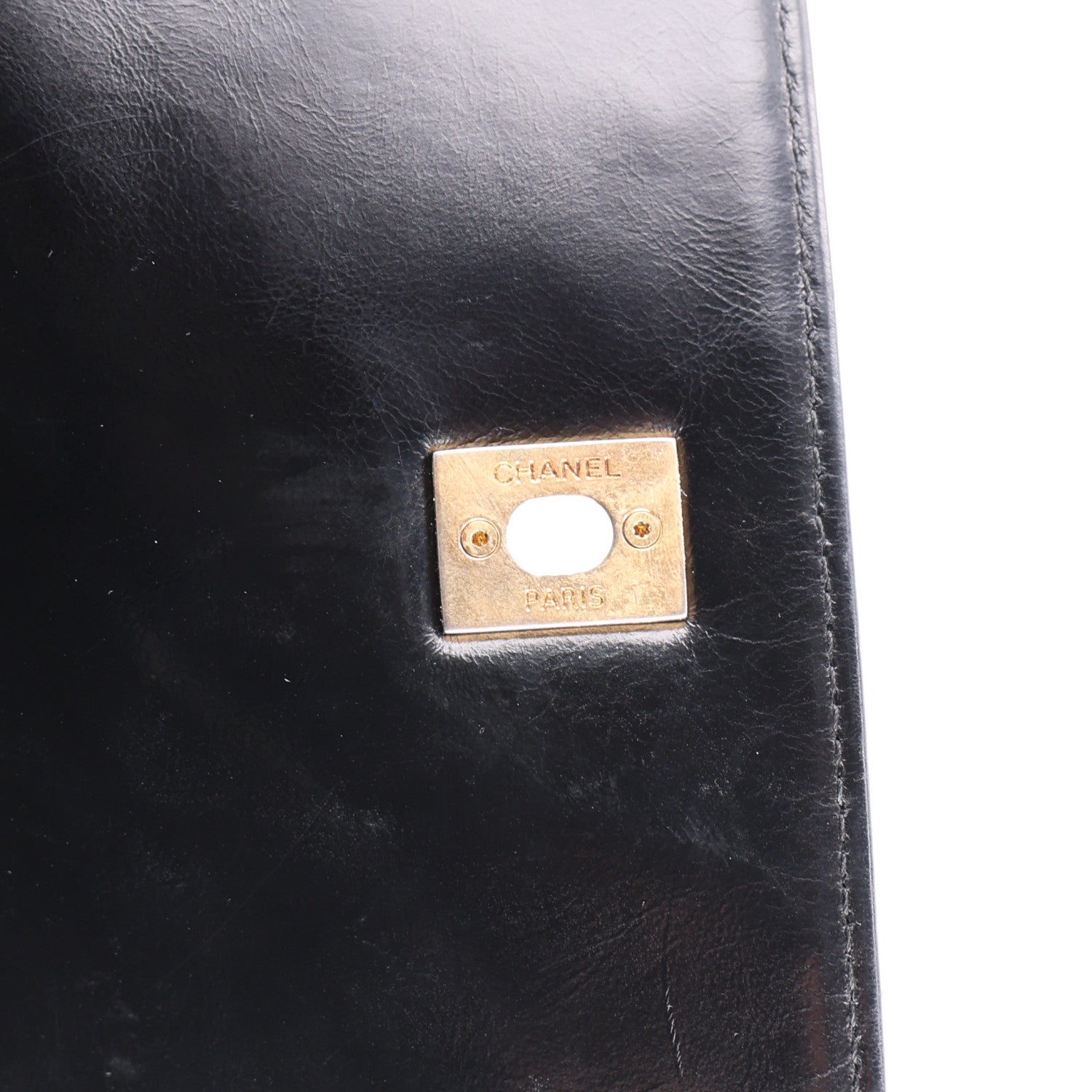 Chanel Aged Calfskin Chevron Quilted Small Coco Handle Flap Black 8 of 11