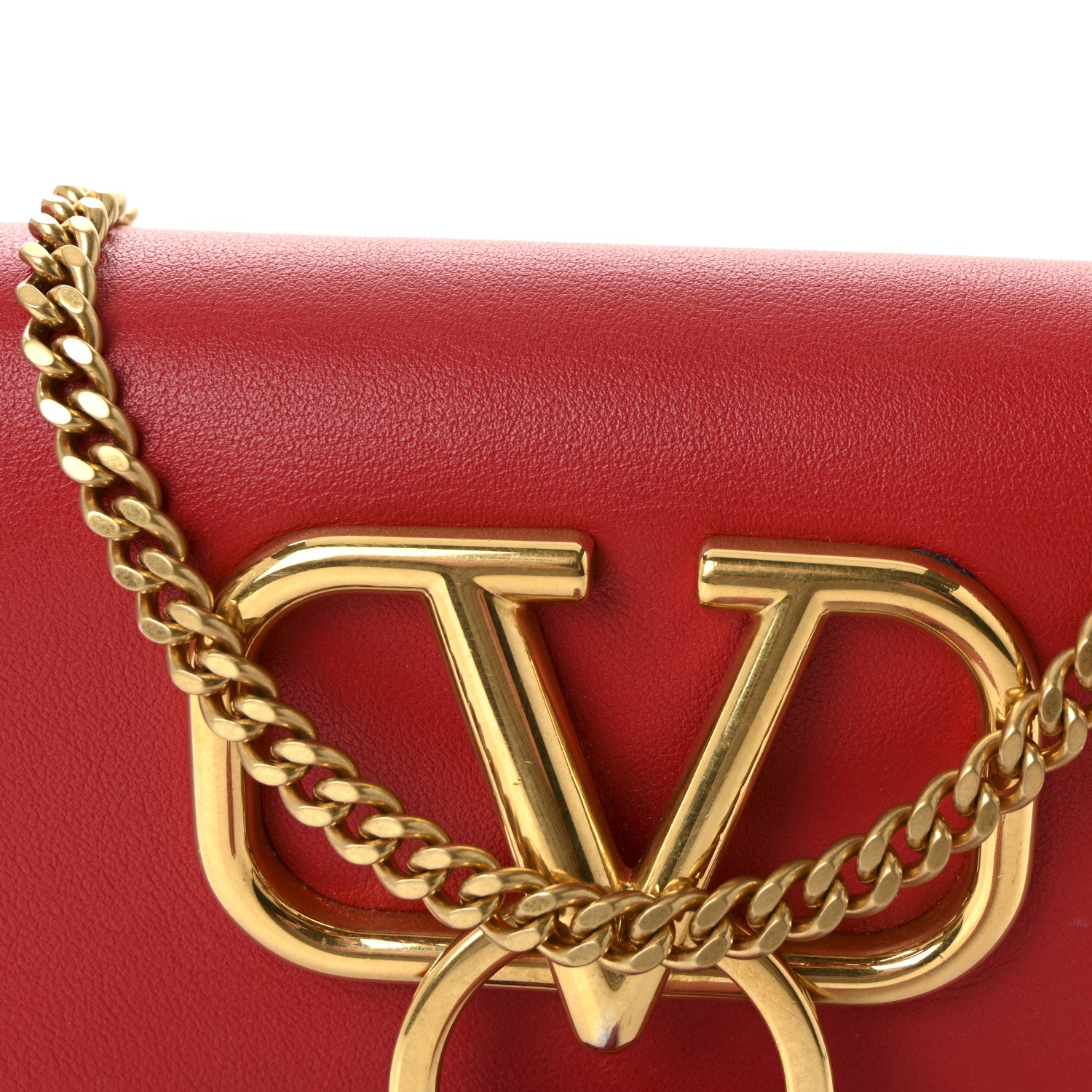 Valentino Garavani Smooth Calfskin Mini VRing Crossbody Bag Rouge Pur 7 of 9