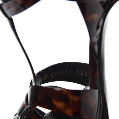 Saint Laurent Patent Tribute 105 Platform Sandals 38.5 Tortoiseshell 8 of 8