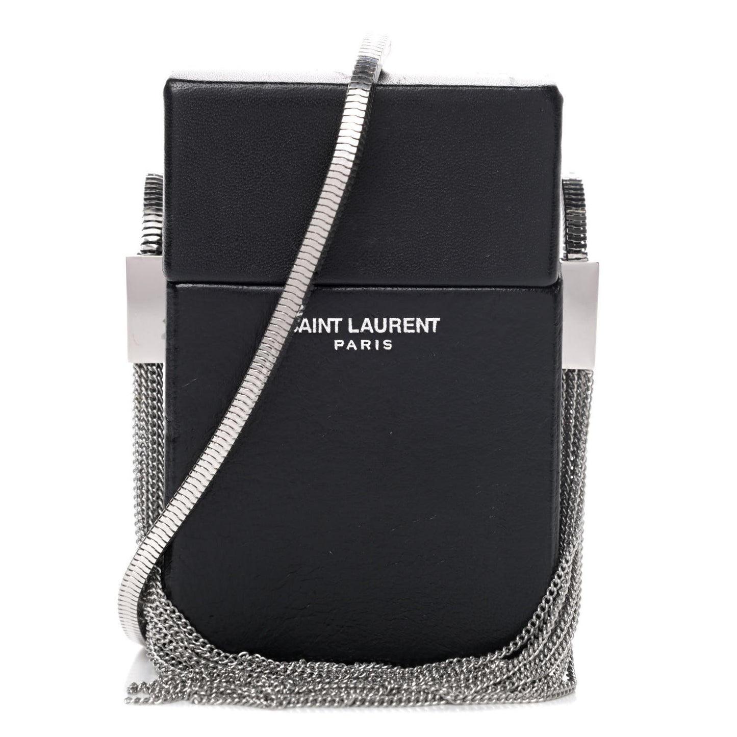 Lambskin Smoking Box Crossbody Black