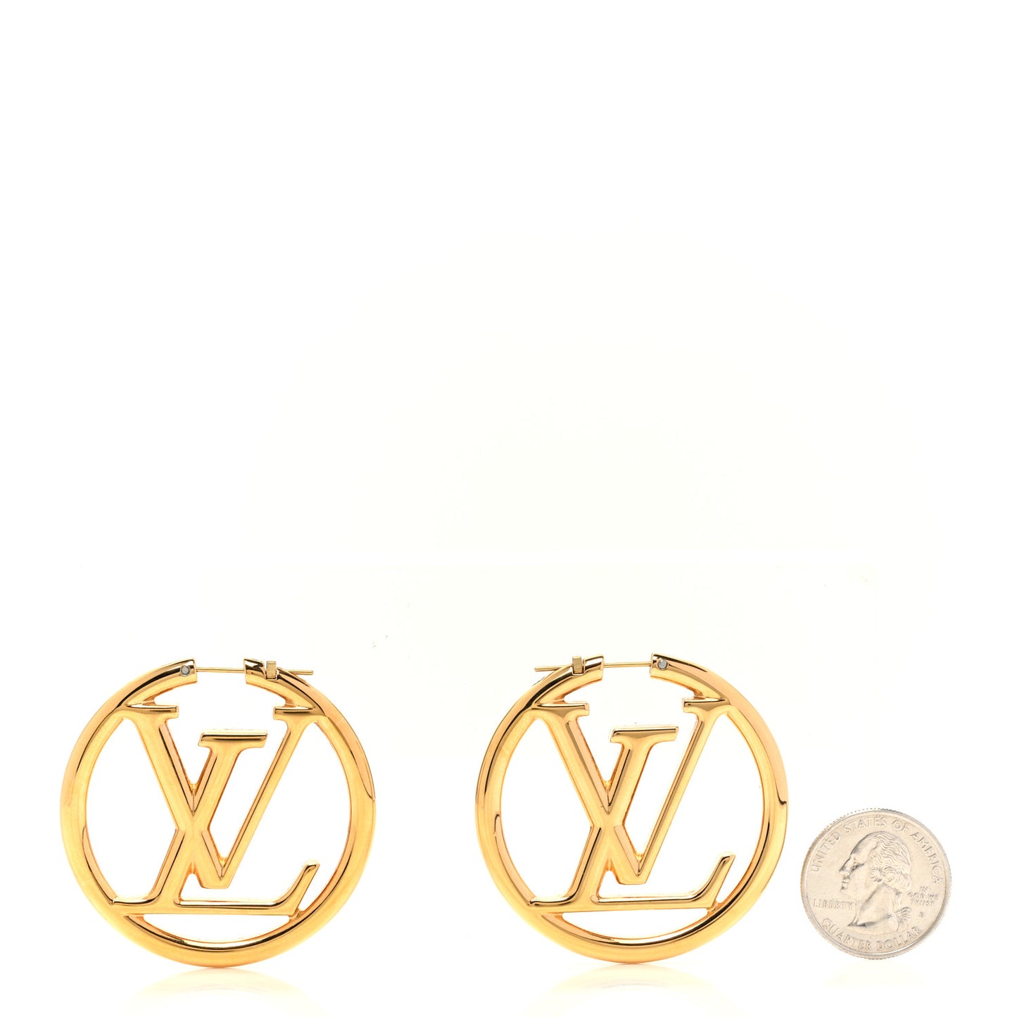 Metal Louise Hoop Earrings Gold