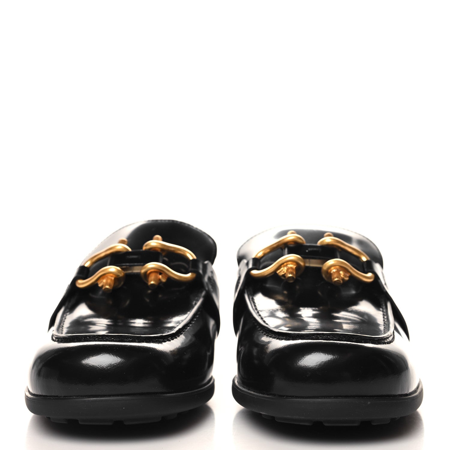 Bottega Veneta Soft Vinyl Calfskin Monsieur Loafers  40 Black 3 of 8