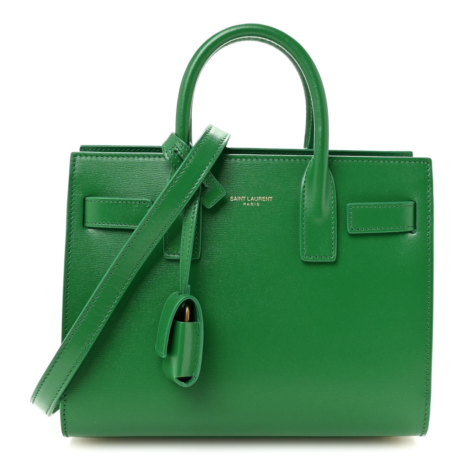 Saint Laurent Calfskin Nano Sac De Jour New Vert Praire 1 of 9