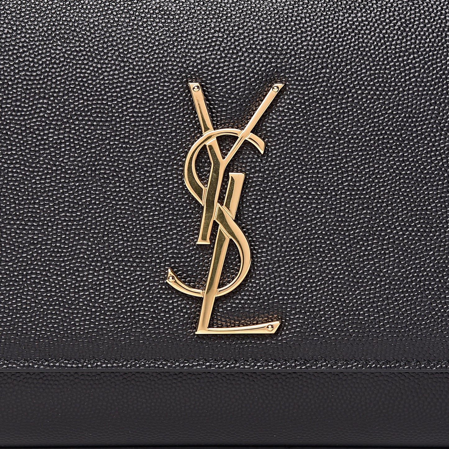 Grain De Poudre Medium Classic Monogram Kate Satchel Black