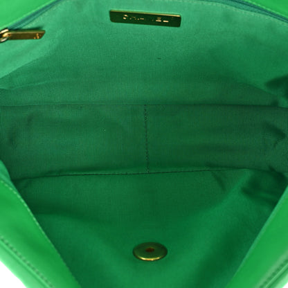 Chanel Goatskin Quilted Large Chanel 19 Flap Green 5 of 12