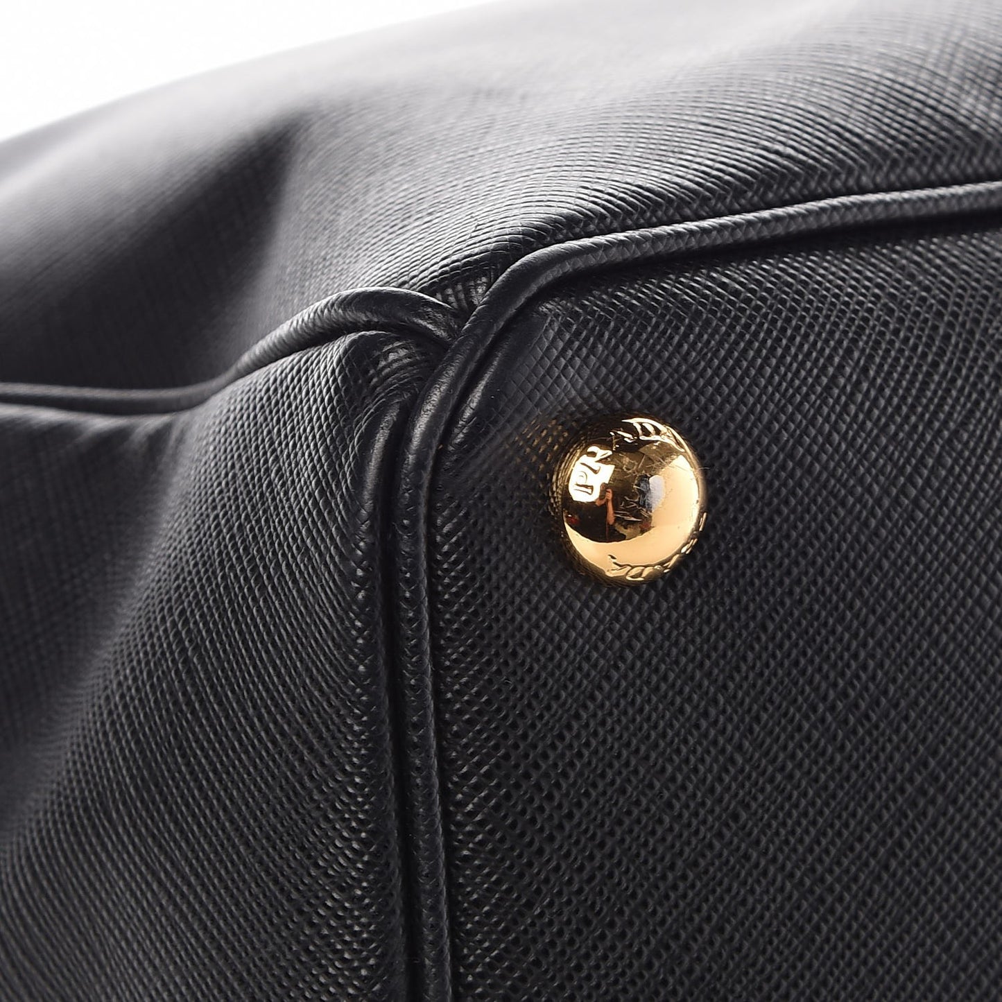 Saffiano Large Galleria Double Zip Tote Black