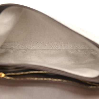 Gucci GG Supreme Monogram Textured Dollar Calfskin Web Medium Blondie Shoulder Flap Bag Beige Ebony New Acero 5 of 11