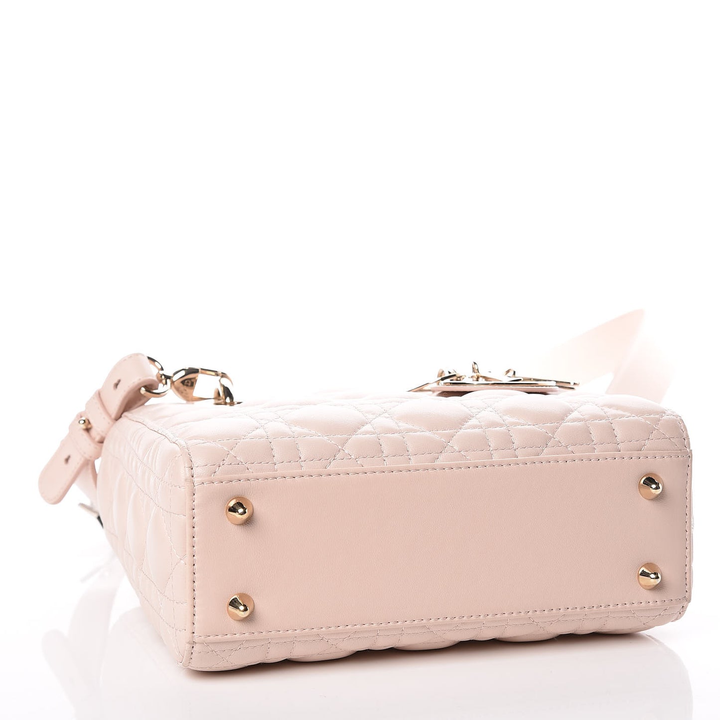 Lambskin Cannage Small Lucky Badges My Lady Dior Pink