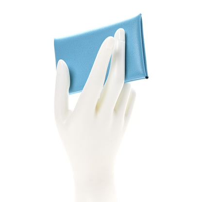 Hermes Epsom Calvi Card Case Celeste 2 of 10