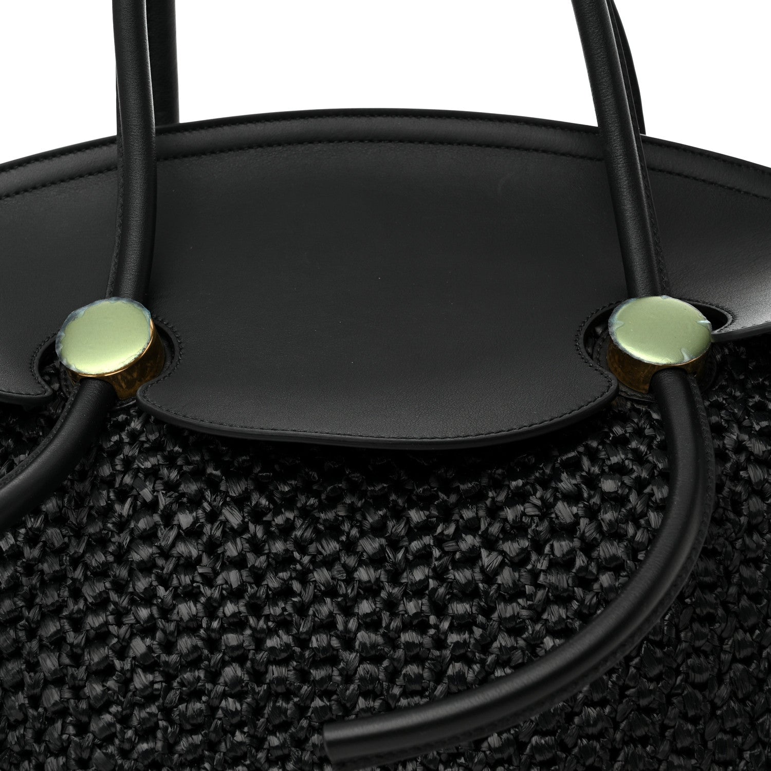 Proenza Schouler Raffia Calfskin Pipe Bag Black 8 of 12