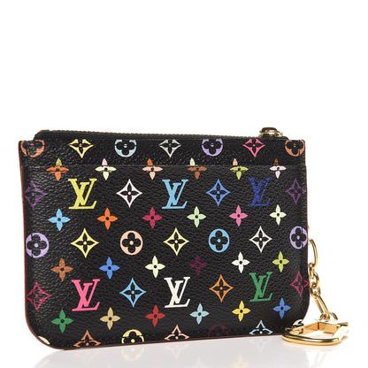 Louis Vuitton Monogram Multicolor Key Pouch Black Violet 3 of 7