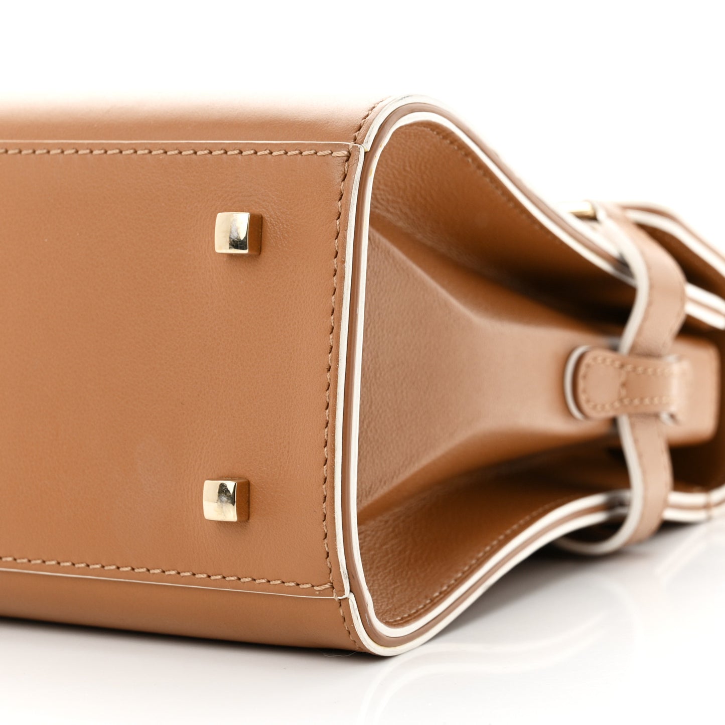 Calfskin MM Tempete Satchel Camel