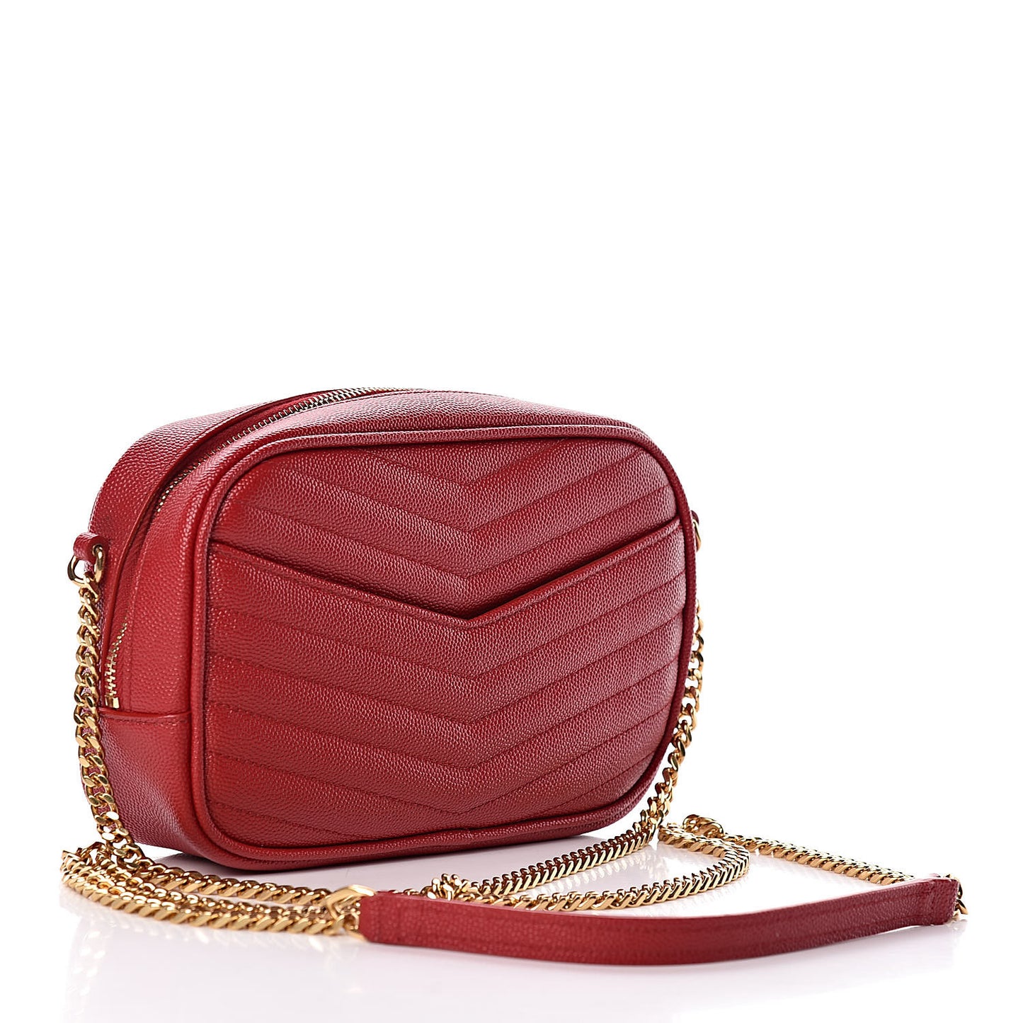 Grain De Poudre Matelasse Monogram Mini Lou Camera Bag Eros Red