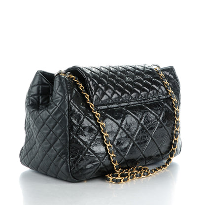 Chanel Glazed Calfskin Quilted Large Mademoiselle East West Flap Black 3 of 8