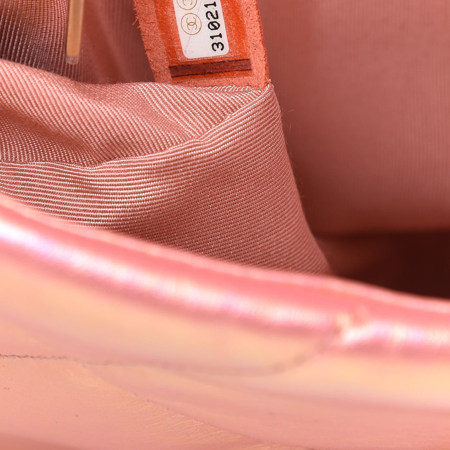 Iridescent Calfskin Quilted Medium Chanel 19 Flap Pink