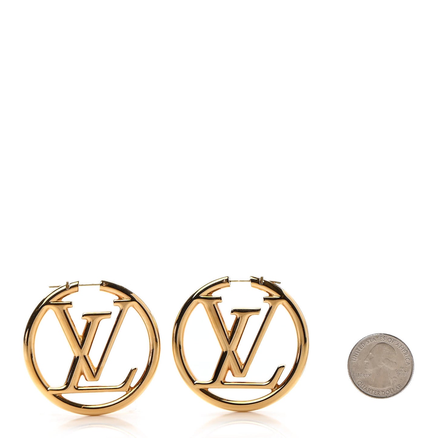 Metal Louise Hoop Earrings Gold