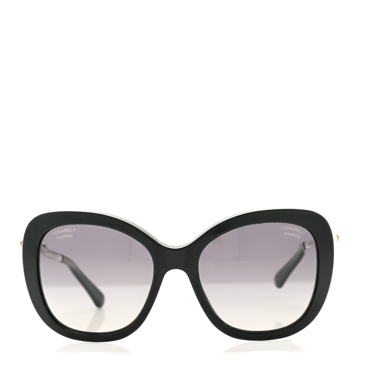 Chanel Acetate Butterfly Winter Pearl Sunglasses 5339-H Black 2 of 8