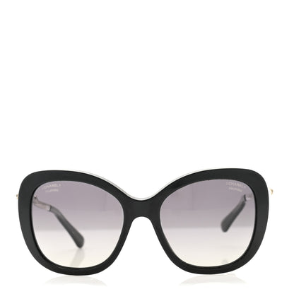 Chanel Acetate Butterfly Winter Pearl Sunglasses 5339-H Black 2 of 8