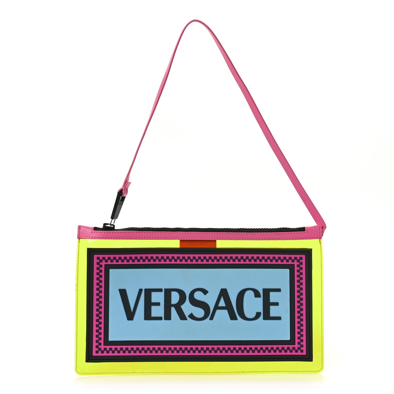 Versace Vinyl Rubber Calfskin 90s Logo Pouch Multicolor 1 of 8