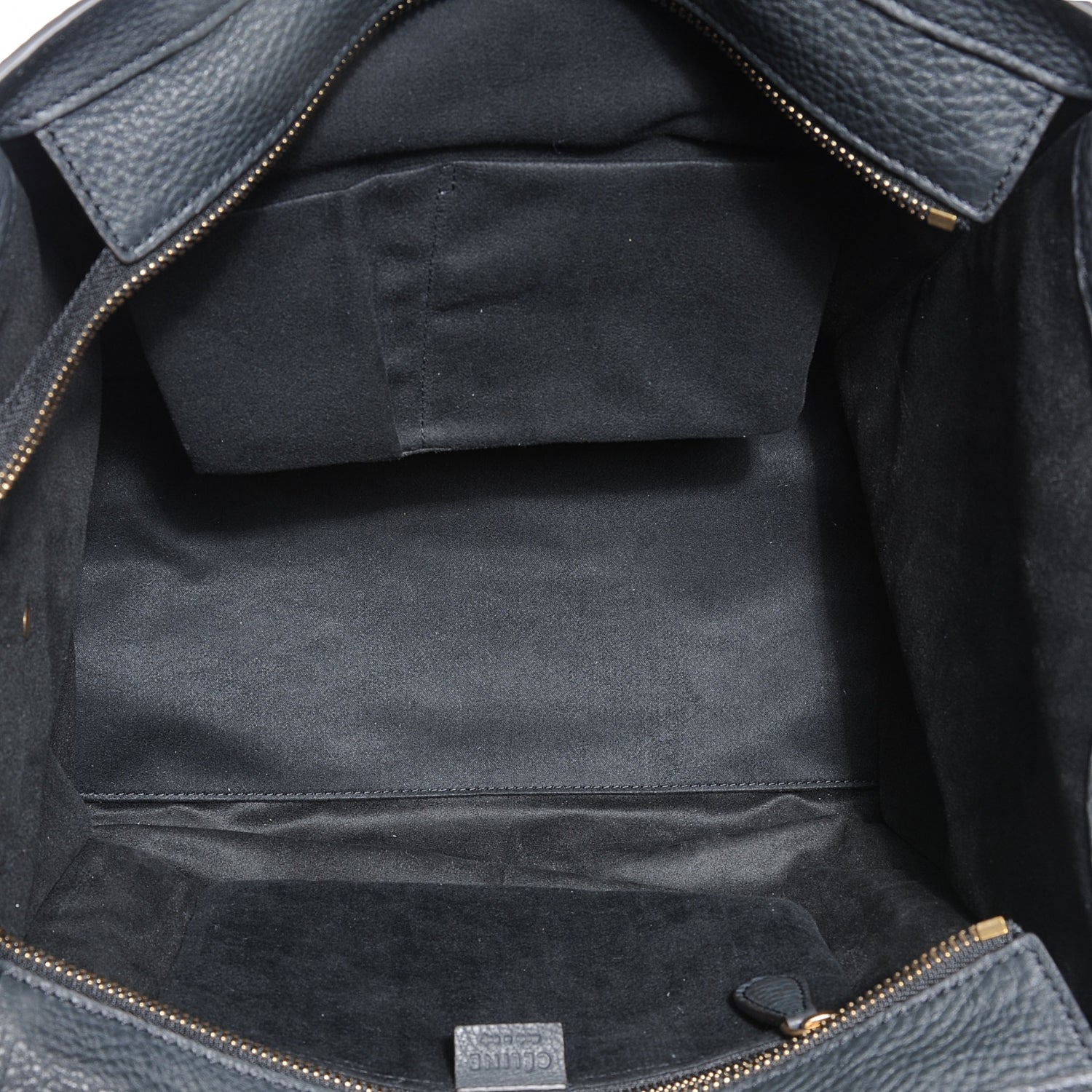 Celine Drummed Calfskin Mini Luggage Anthracite 5 of 8