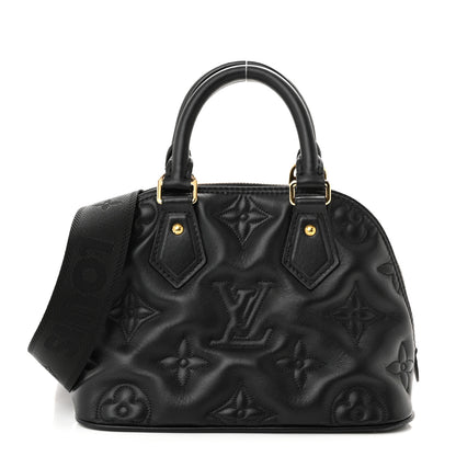 Louis Vuitton Calfskin Bubblegram Alma BB Black 1 of 9