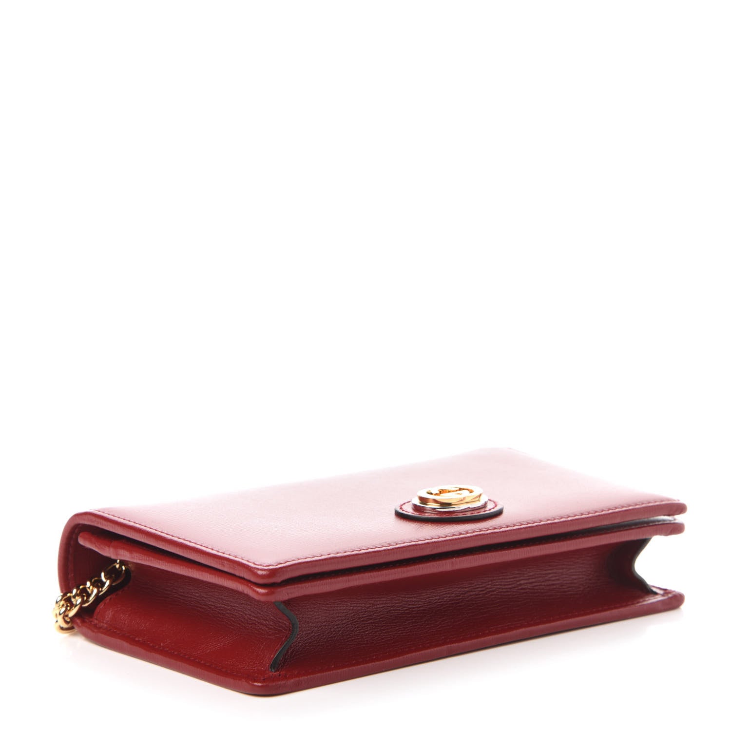 Gucci Azalea Calfskin Marina Chain Wallet New Cherry Red 4 of 9