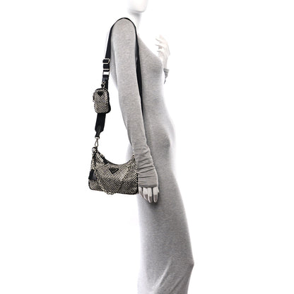 Prada Satin Crystal Re-Edition 2005 Shoulder Bag Cristal 2 of 9