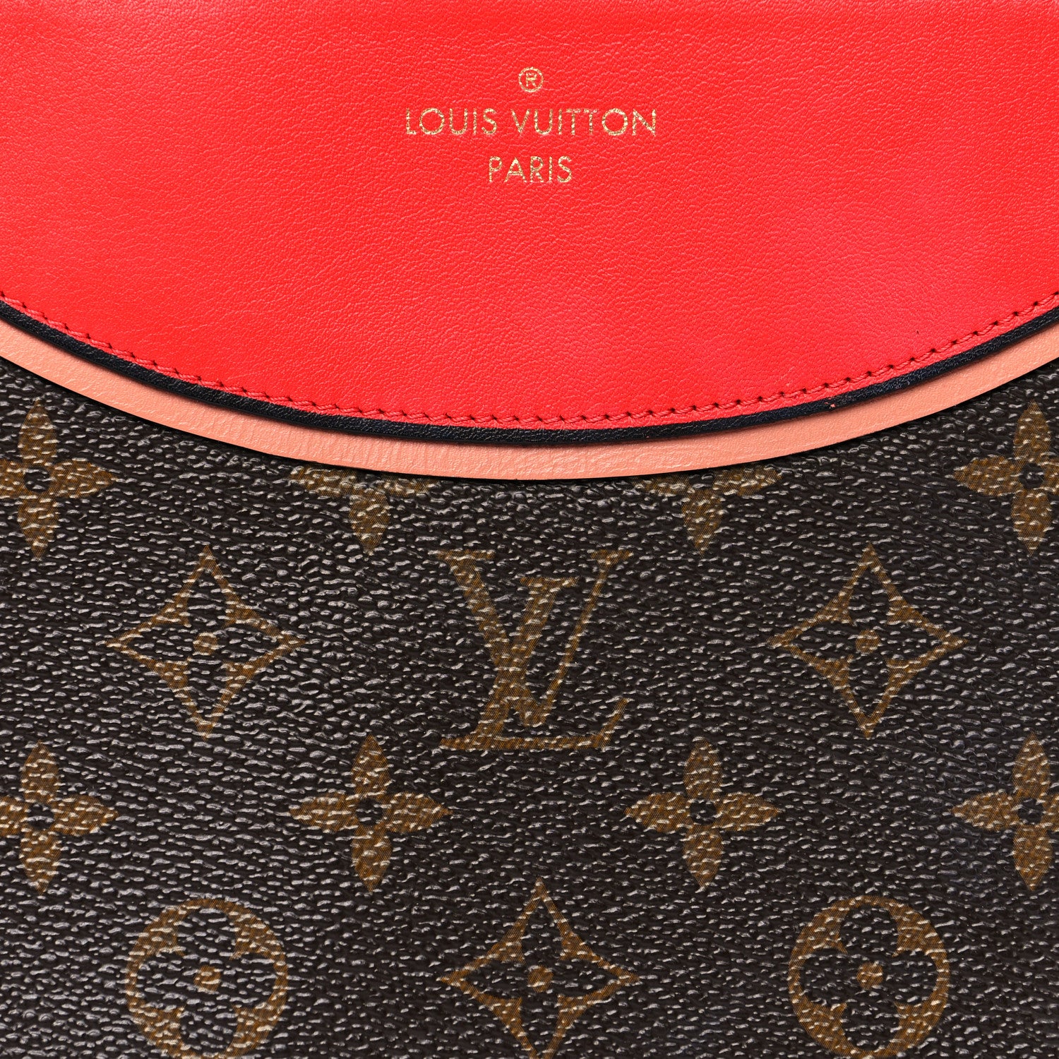 Louis Vuitton Monogram Tuileries Pochette Red 7 of 9