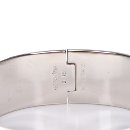 Hermes Enamel Wide Clic Clac H Bracelet GM Slate 4 of 5
