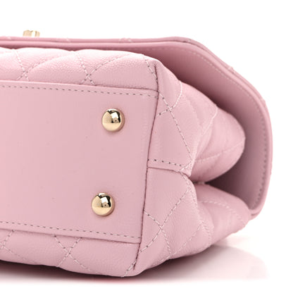 Chanel Caviar Quilted Mini Coco Handle Flap Light Pink 10 of 10