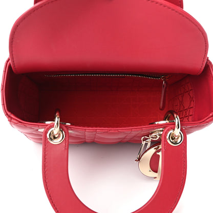 Christian Dior Lambskin Cannage Small My ABCDior Lady Dior Red 5 of 11