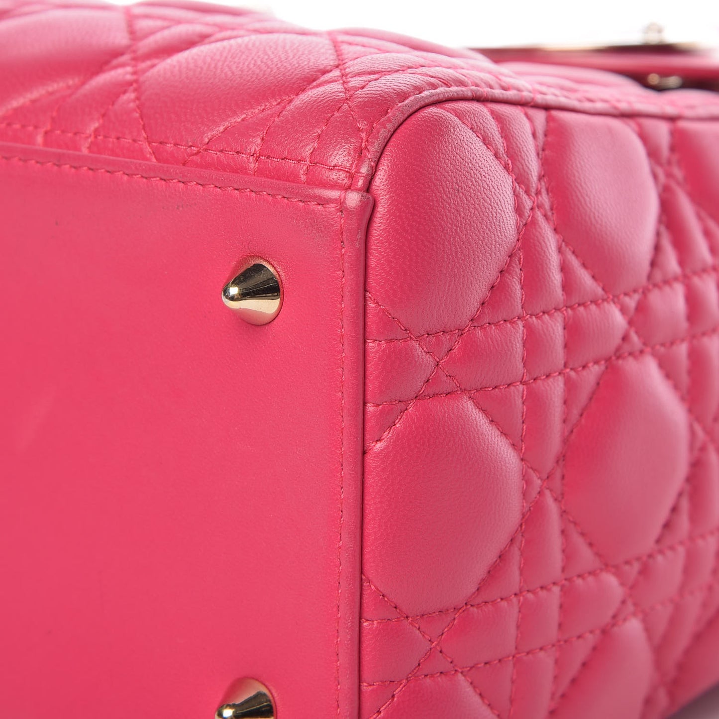 Lambskin Cannage Medium Lady Dior Pink