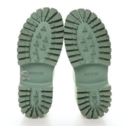 Gucci Rubber GG Monogram Perforated Elea Platform 55mm Lug Sole Sandals 40 Pacific Green 6 of 9