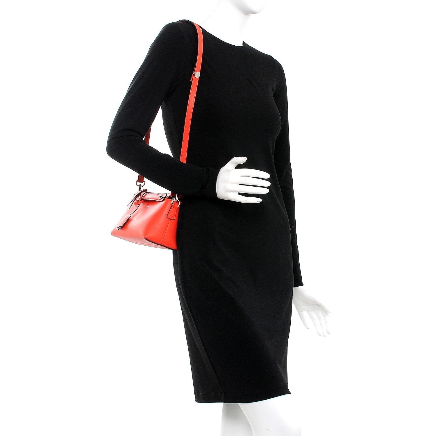 Fendi Vitello Dolce Mini By The Way Boston Bag Papavero 2 of 9