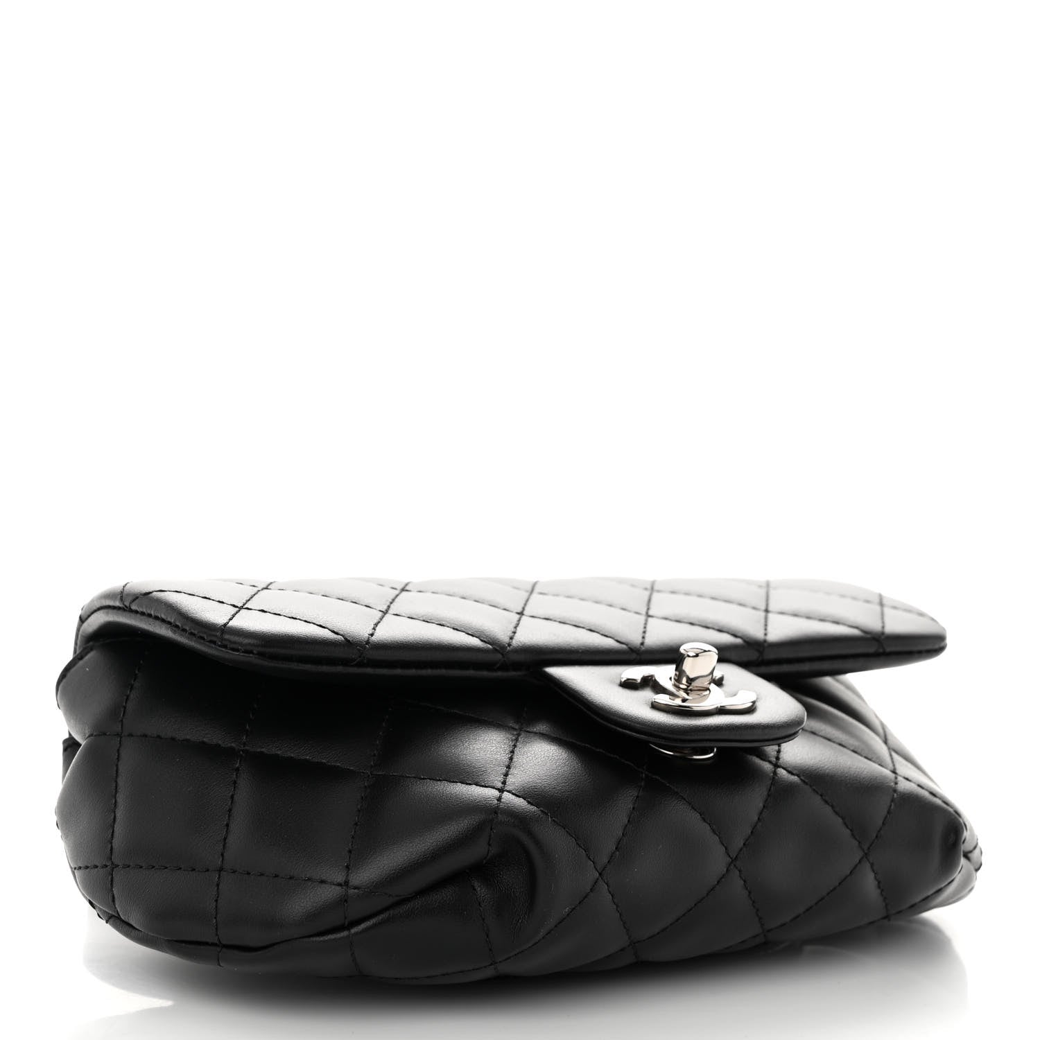 Chanel Calfskin Quilted CC Uniform Flap Belt Bag Black 4 of 10