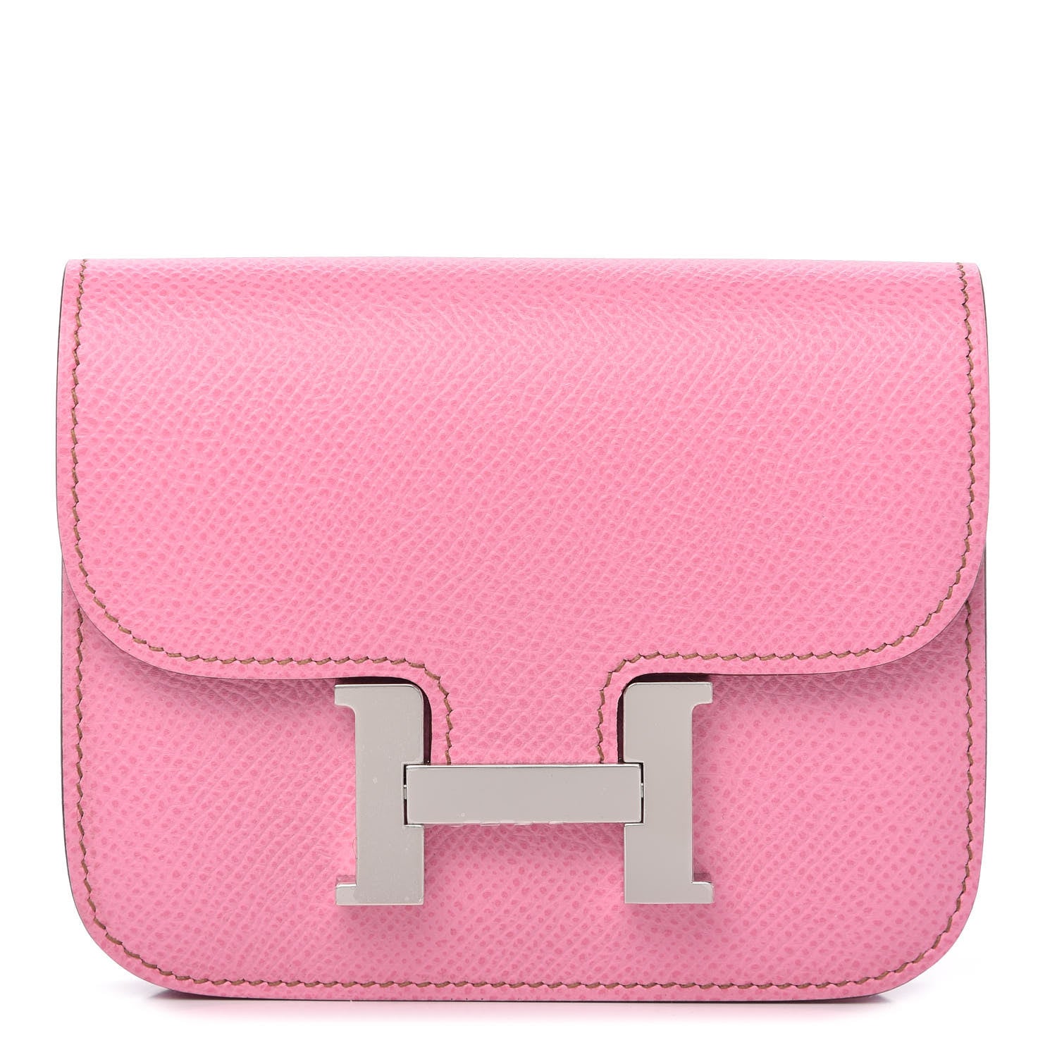 Hermes Epsom Constance Slim Wallet 5P Pink 2 of 8