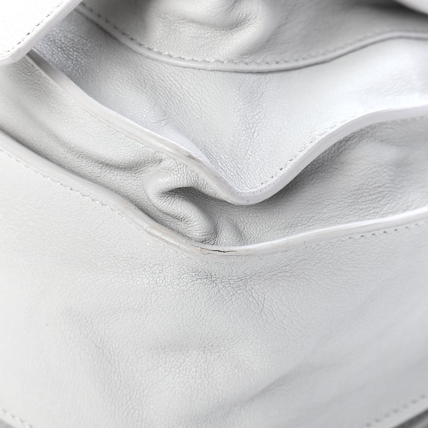 Lambskin Medium PS1 Satchel Pale Steel