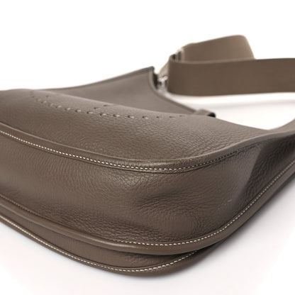 Hermes Taurillon Clemence Evelyne III PM Etoupe 10 of 10