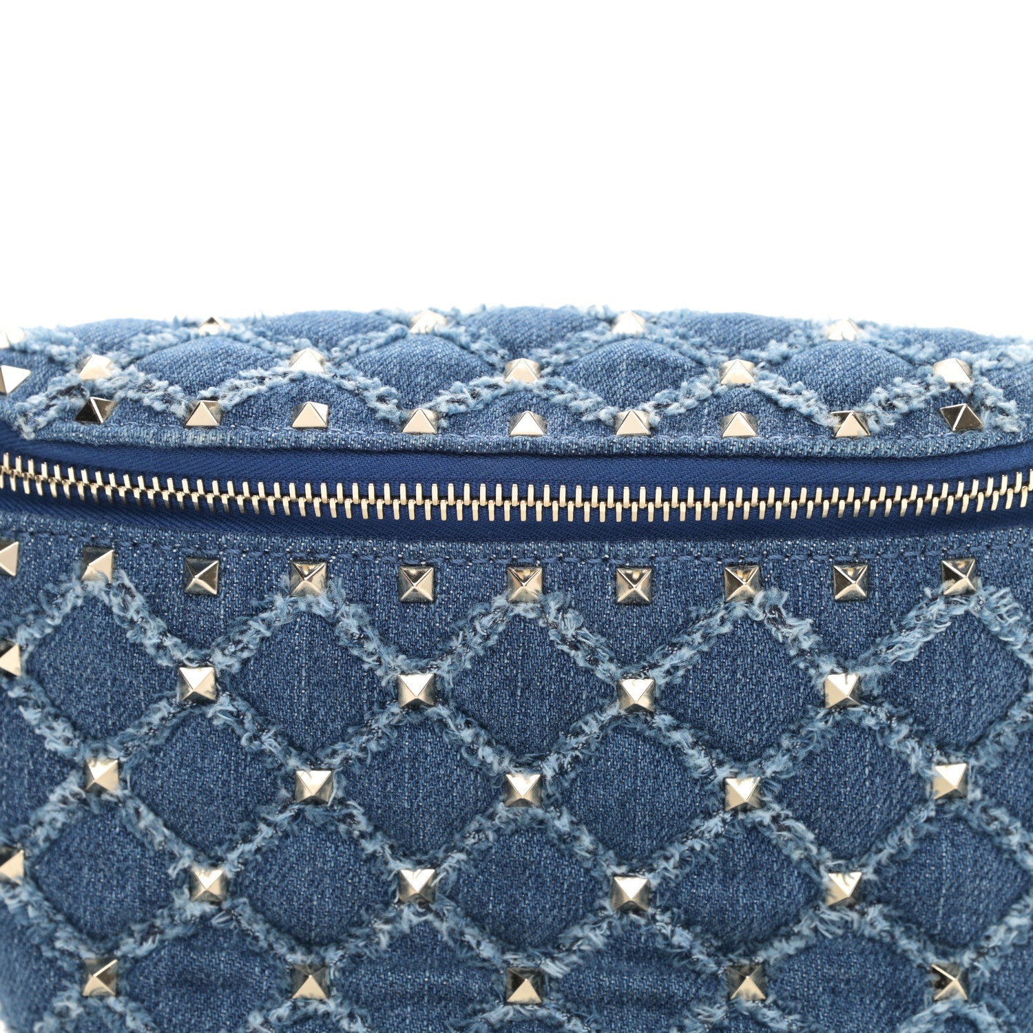 Valentino Garavani Denim Rockstud Spike Belt Bag Denim 7 of 10