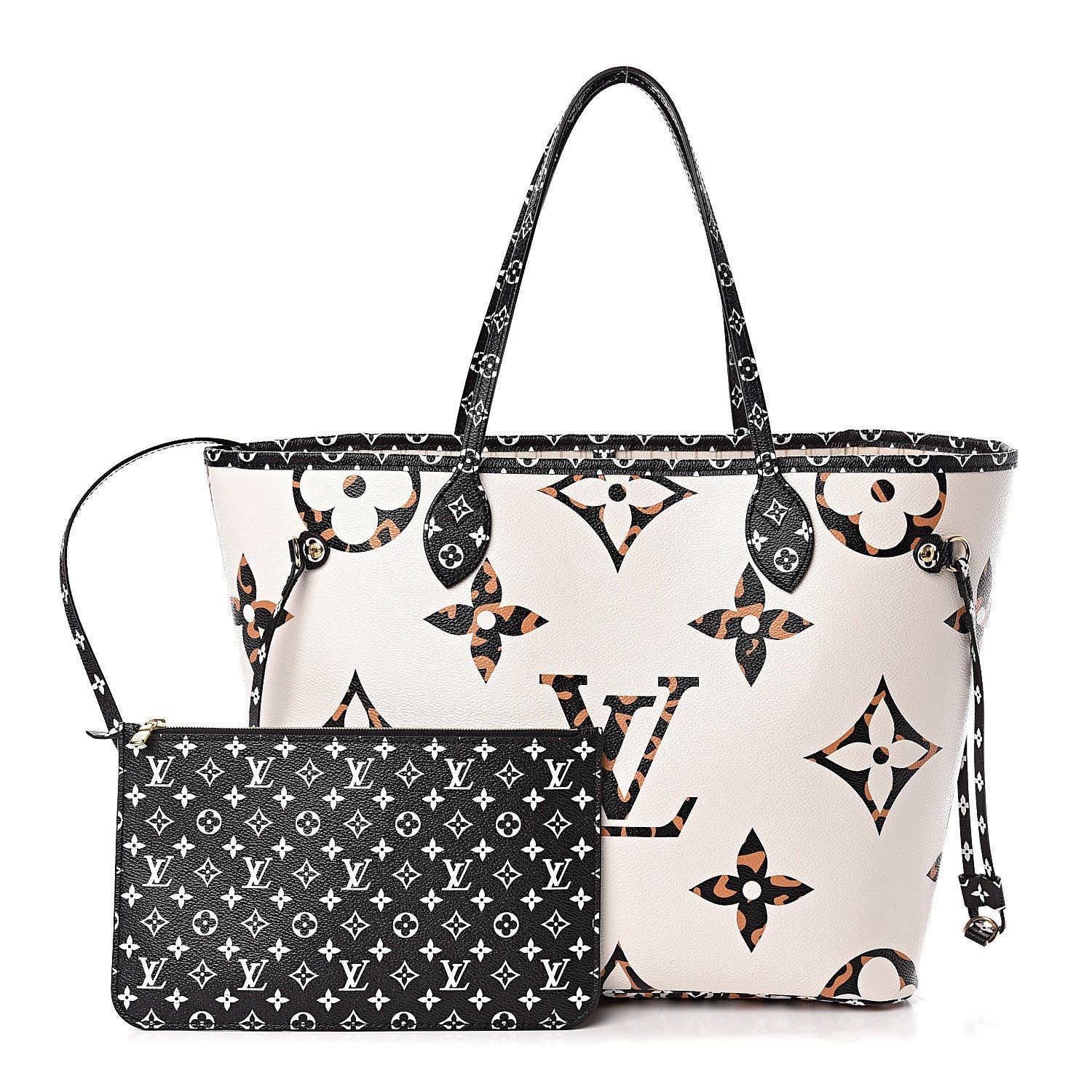 Louis Vuitton Monogram Giant Jungle Neverfull MM Ivory 1 of 12