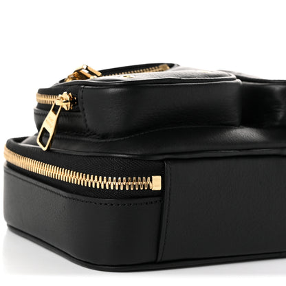 Louis Vuitton Calfskin Monogram Embossed Utility Crossbody Black 7 of 9