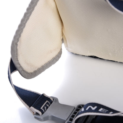 Chanel Nylon Mesh Sport Belt Bag Navy White 9 of 9