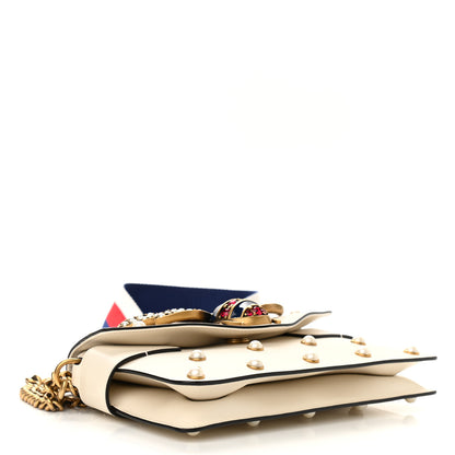 Gucci Nappa Pearl Studded Mini Queen Margaret Broadway Shoulder Bag Mystic White 4 of 9