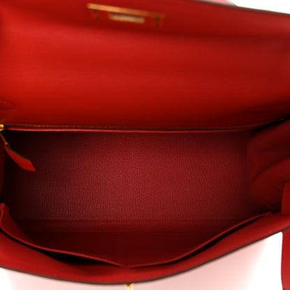 Hermes Evercolor Kelly Retourne 28 Rouge Tomate 5 of 12