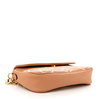 Louis Vuitton Empreinte Monogram Giant Ivy Wallet On Chain Arizona Creme 3 of 11